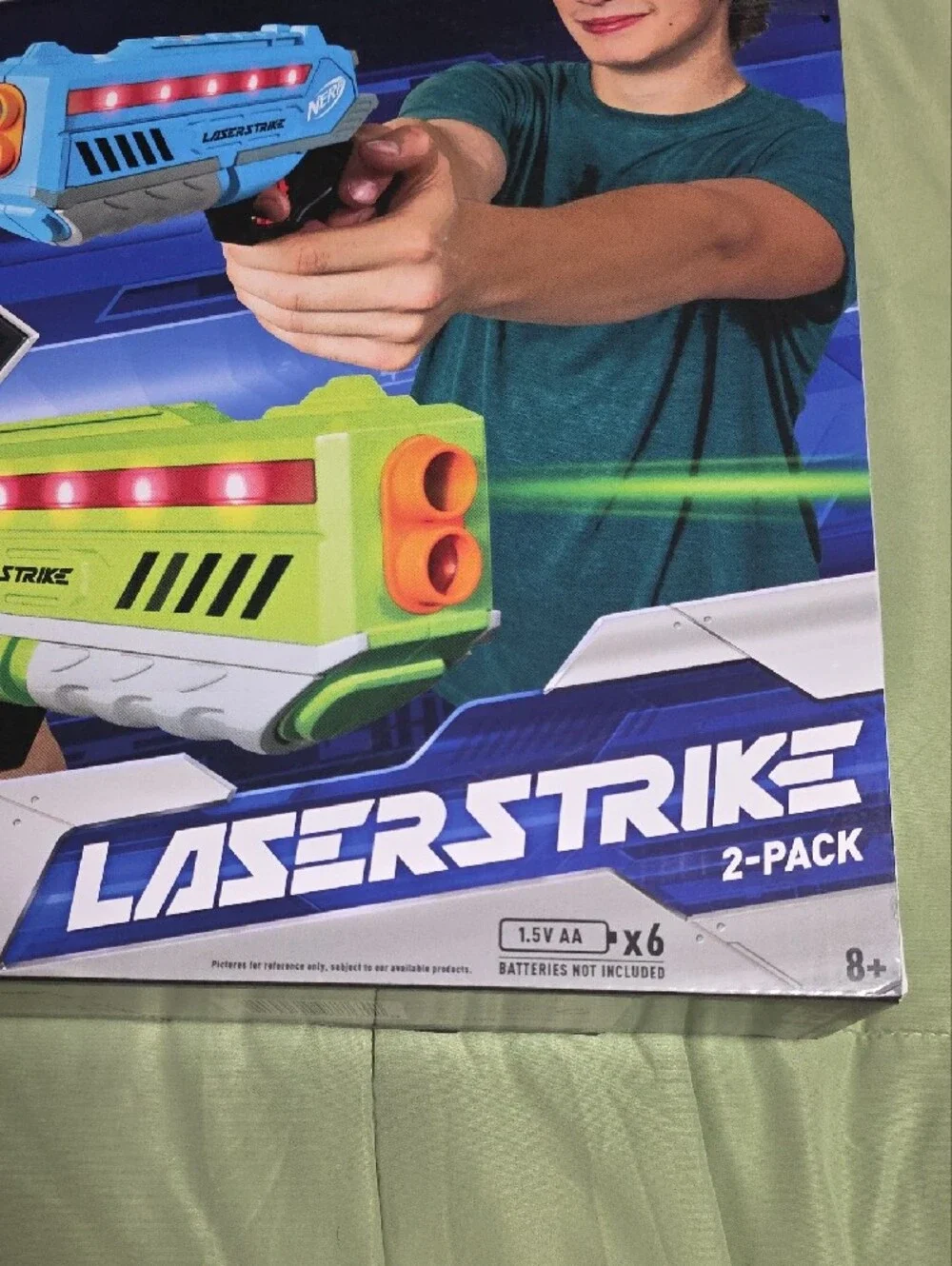 Nerf Laser Strike 2-Pack Electronic Blasters - Green & Blue